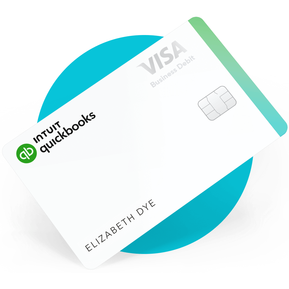 A QuickBooks debit card.