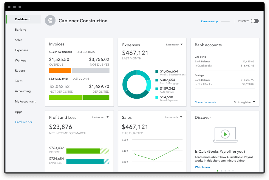 QuickBooks Essentials stay ahead of due dates & Manage your business