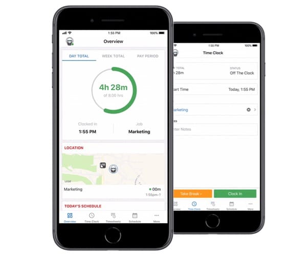 Mobile time tracking app can track from anywhere.