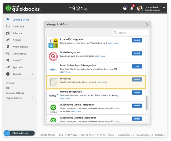 time tracking for quickbooks mac