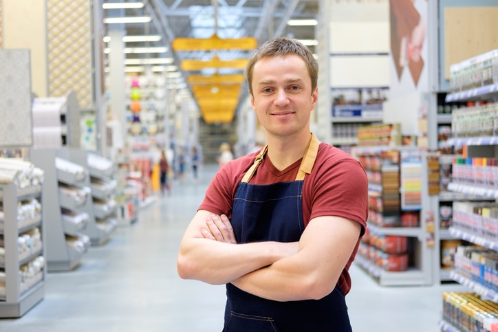 salesman at construction super store