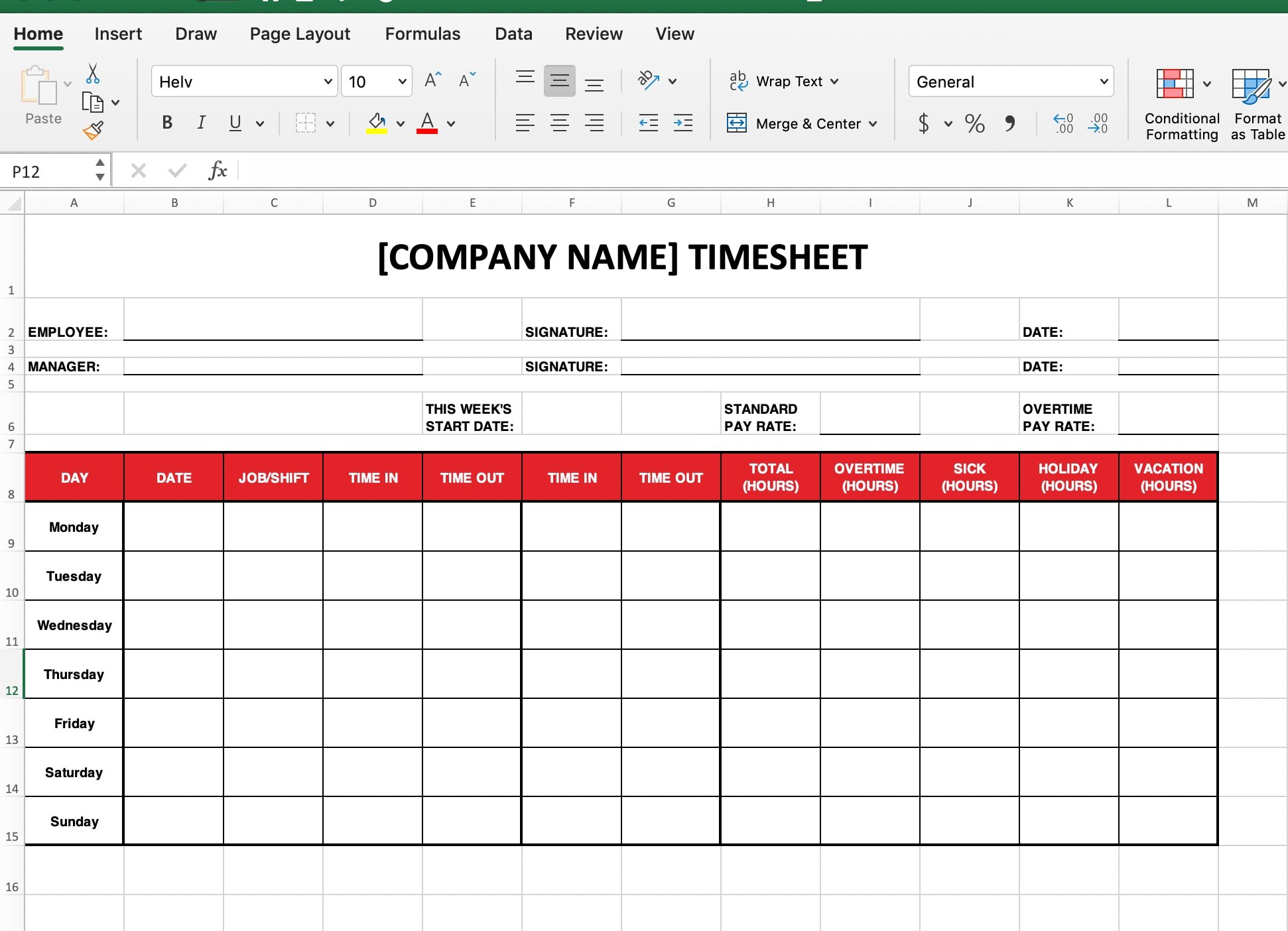 How To Create An Automated Timesheet In Excel Printable Form Templates And Letter