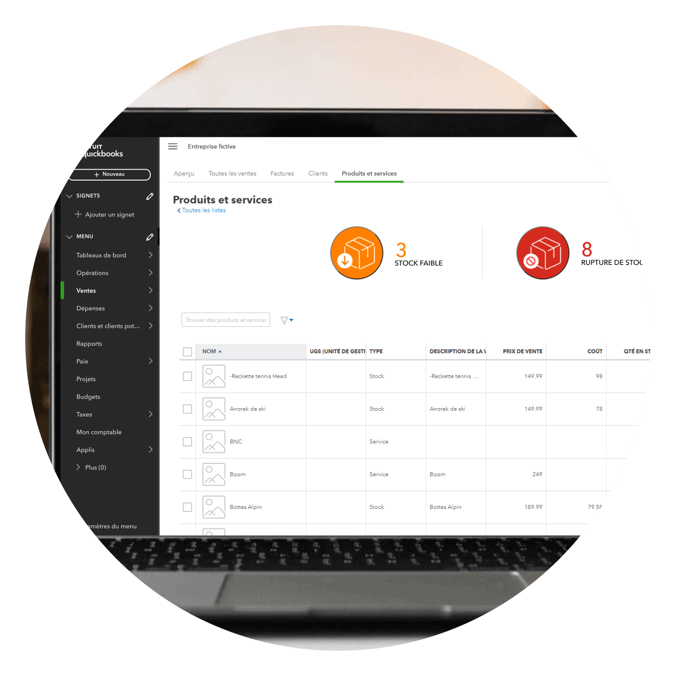 Factory worker moving products with a cart. A widget showing open sales orders.