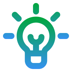 A lightbulb icon