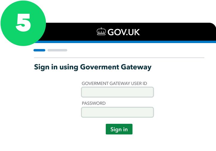 Enter your HMRC credentials to sign in.