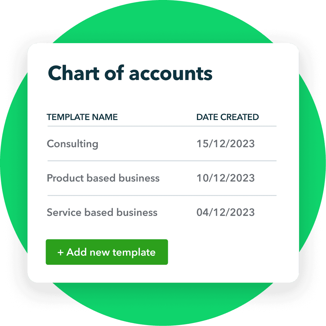 Create your clients’ chart of accounts with ease