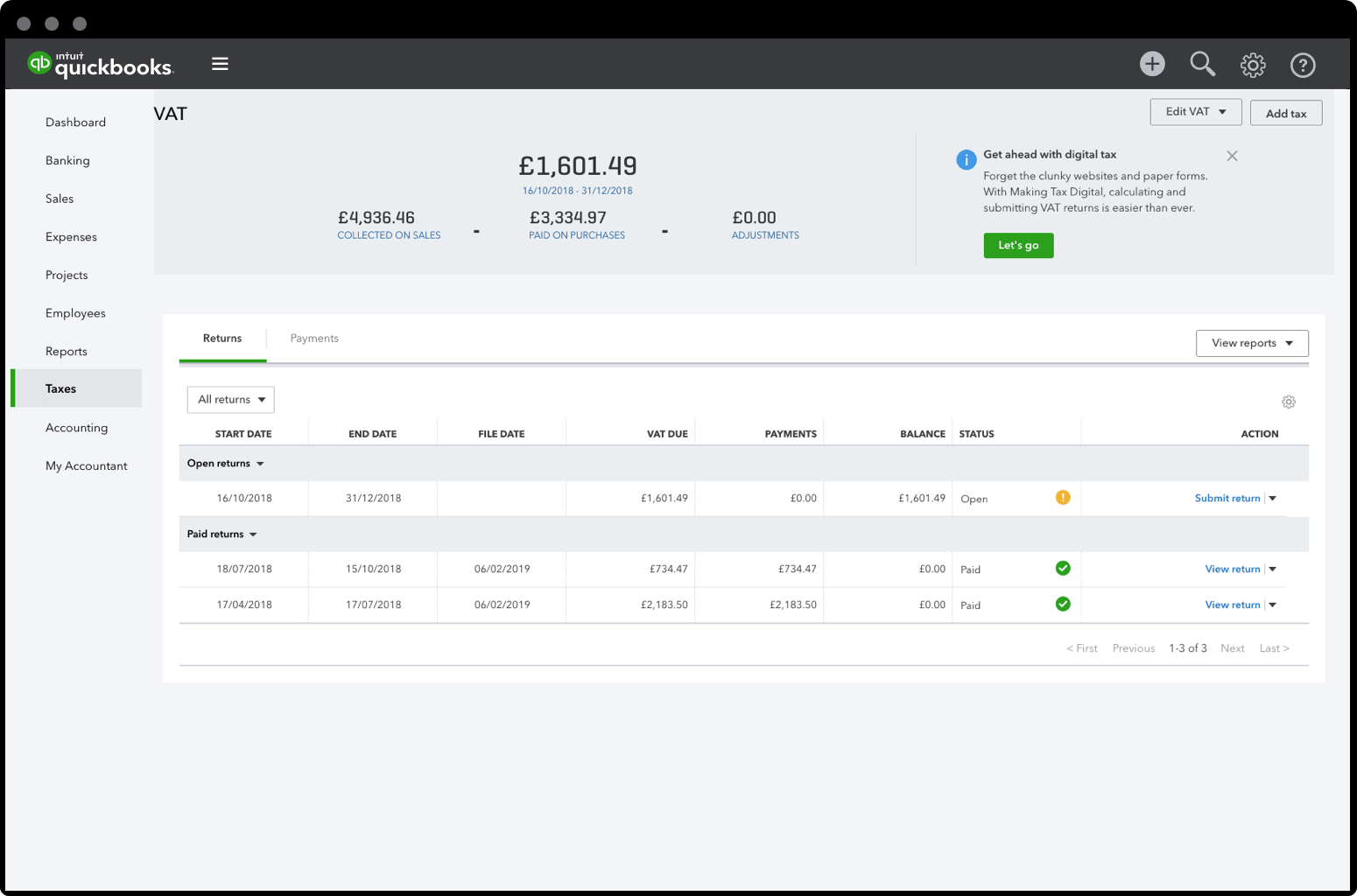 Set up QuickBooks for MTD QuickBooks UK